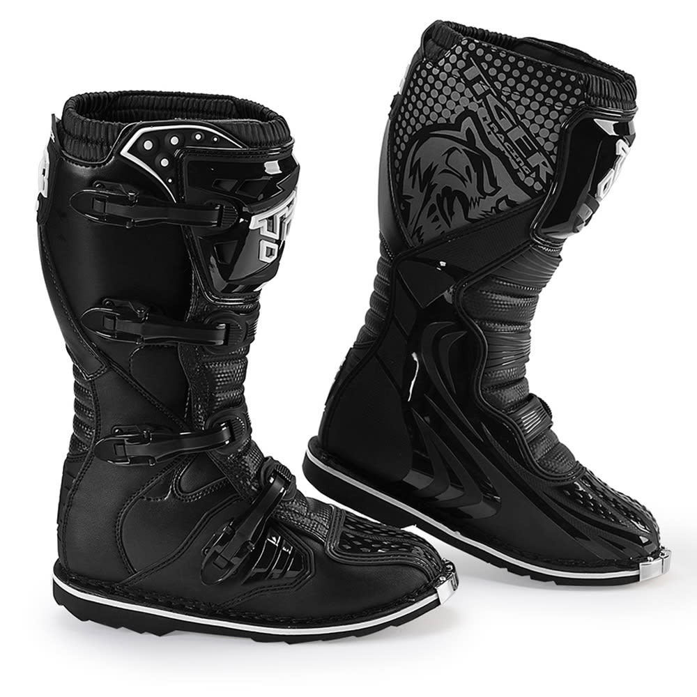 Botas para moto Tiger Racing TR-E001 Negro Motocross Enduro