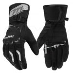 Guantes para moto Largos Madbike MAD65 con Protecciones Touch invierno Negro Blanco