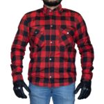 Camisa Leñadora para moto Armad Gear Field Rojo con Protecciones
