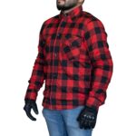 Camisa Leñadora para moto Armad Gear Field Rojo con Protecciones