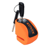 Candado disco moto Kovix KNN1 Naranjo Fluor Pin 6MM Aleacion Acero