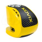 Candado disco moto Kovix KNS6 Amarillo Pin 6MM con alarma 120DB