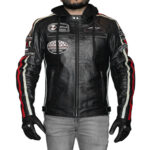 Chaqueta moto Armad Skull Cuero con Capucha Vintage edición limitada