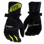 Guantes para moto Largos Madbike MAD65 Verde con Protecciones Touch invierno