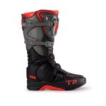 Botas para moto Tiger Racing T2 Ng/rojo Fluor Motocross Enduro